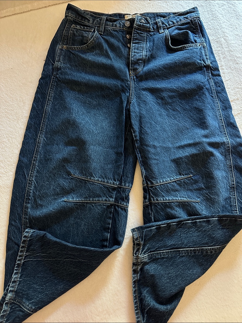 Free People good luck, midrise  Barrel Jeans Deep end